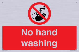 No hand washing